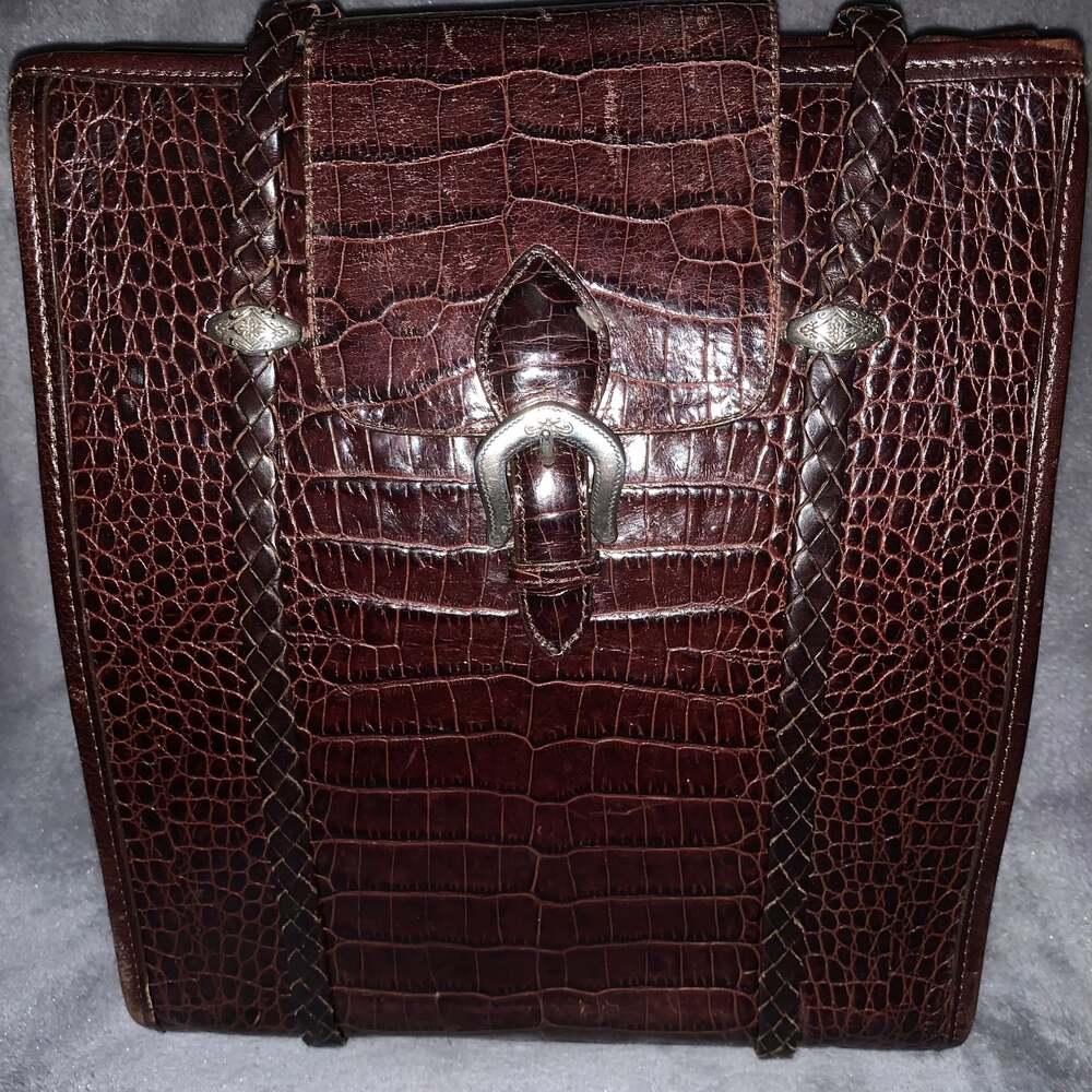 Vintage Brighton Donna Classic Tote Chocolate Croco Leather